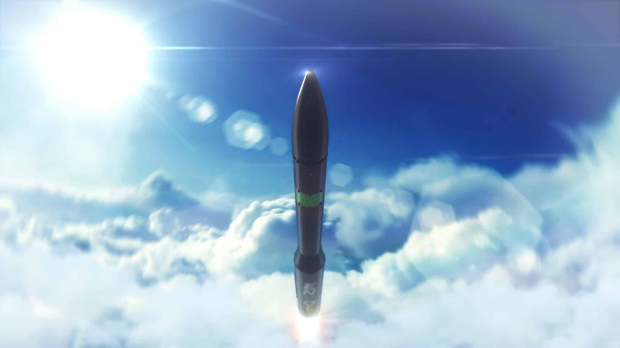 Rakete im Himmel